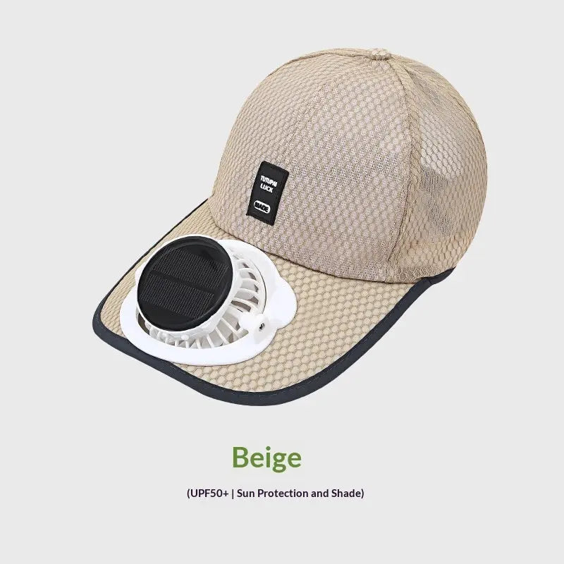 Breezecool cooling hat side profile solar fan cap outdoor